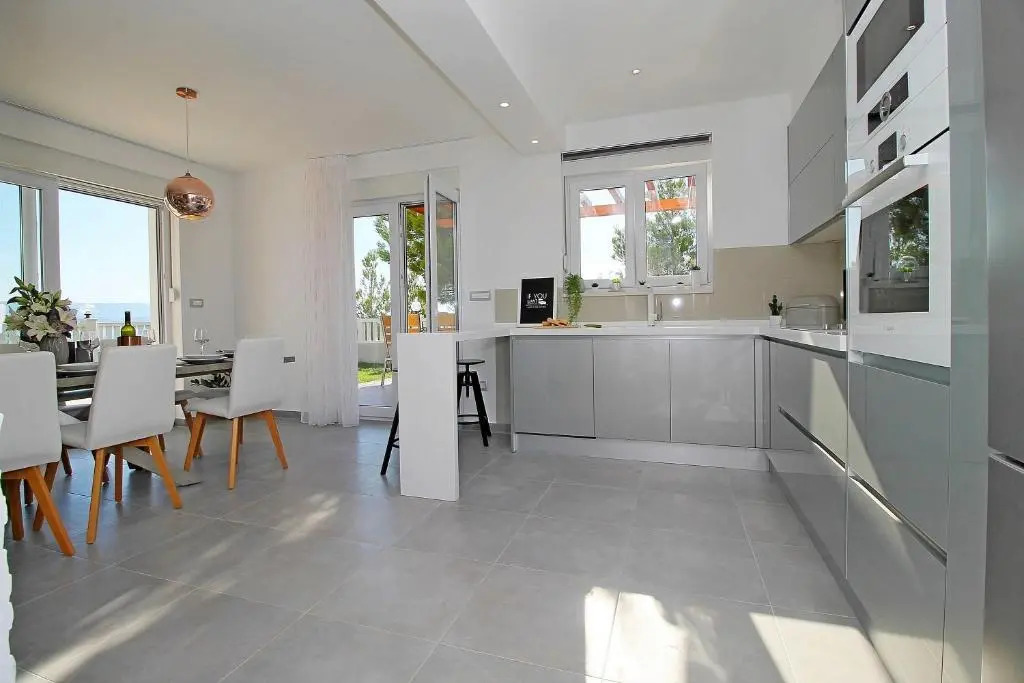 Villa MIRNA with heated pool & whirlpool, traditional wine bar, 150m from sea