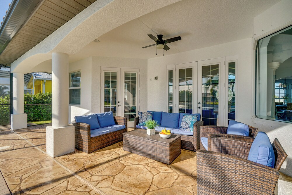 On Canal: Luxe Cape Coral Oasis w/ Pool & Lanai!