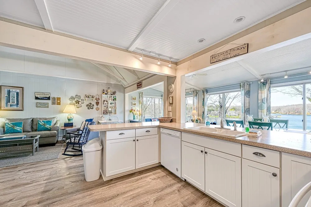 Cottage at the Lake - Waterfront Lake-view Home With Dock, Fireplace, Pool Table, Kayaks, & Firepit