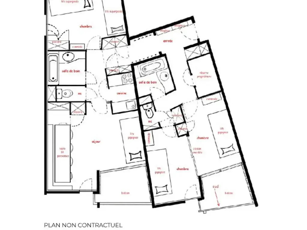 Appartement Les Menuires, 3 pièces, 10 personnes - FR-1-452-239
