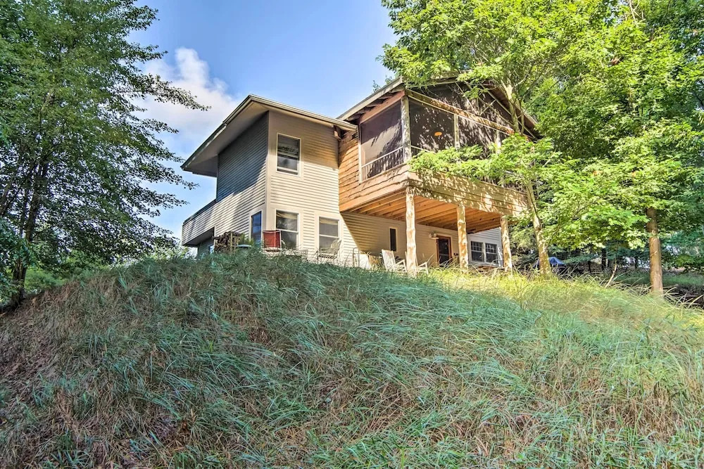 Forested Pentwater Vacation Rental - Walk to Beach