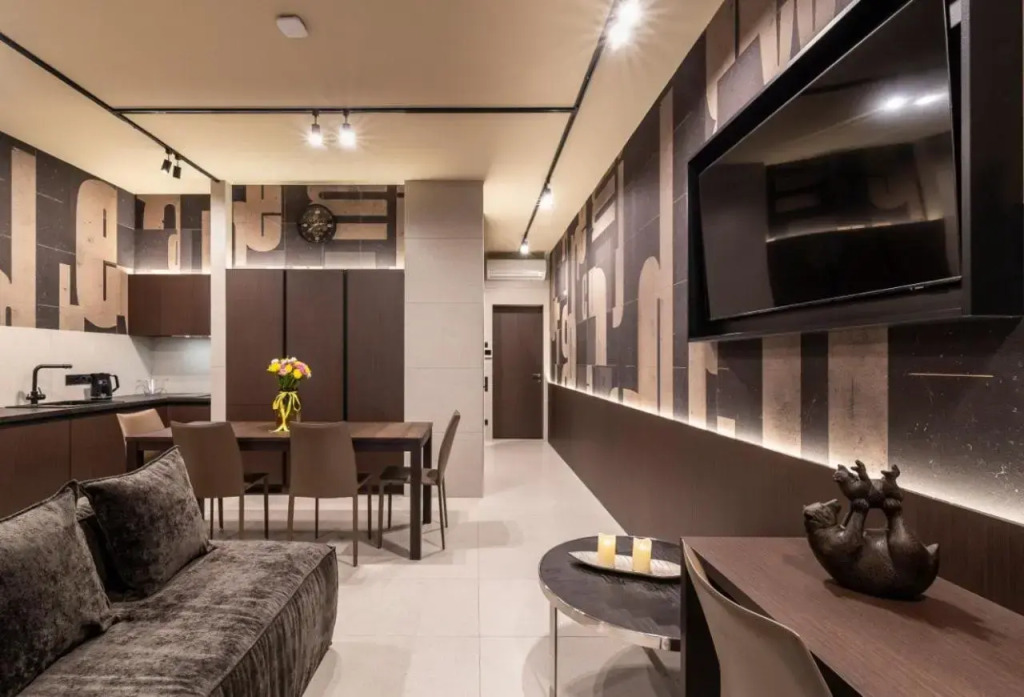Twin studio apartments in the center near Most City