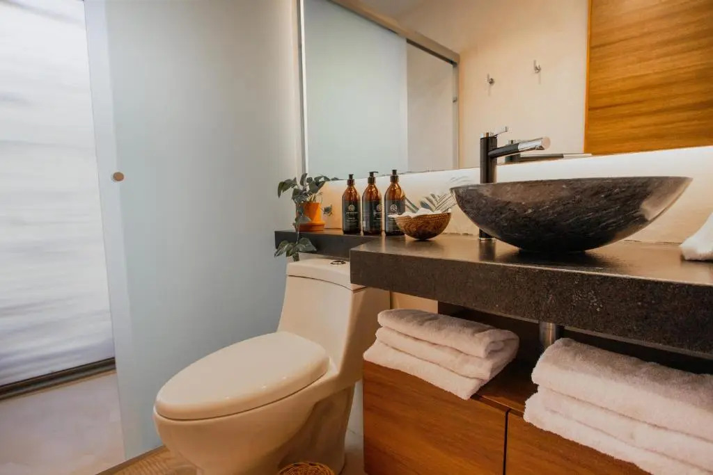 Spacious 2BR apt · Wide balcony w/tub & Yoga deck
