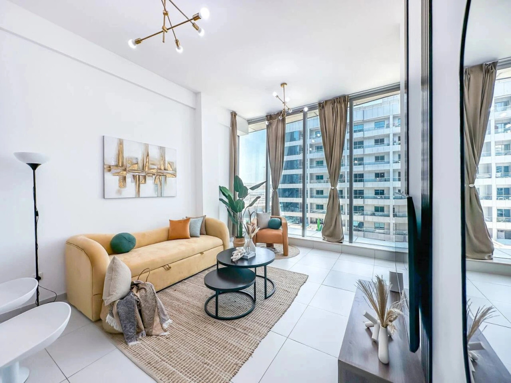 Апартаменты Marina 1BR Rooftop Pool Steps to JBR Beach