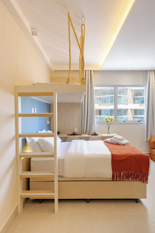 Stay Home Luxo | 1min Praia Gonzaga | Rooftop, Piscina, Sauna & Gym