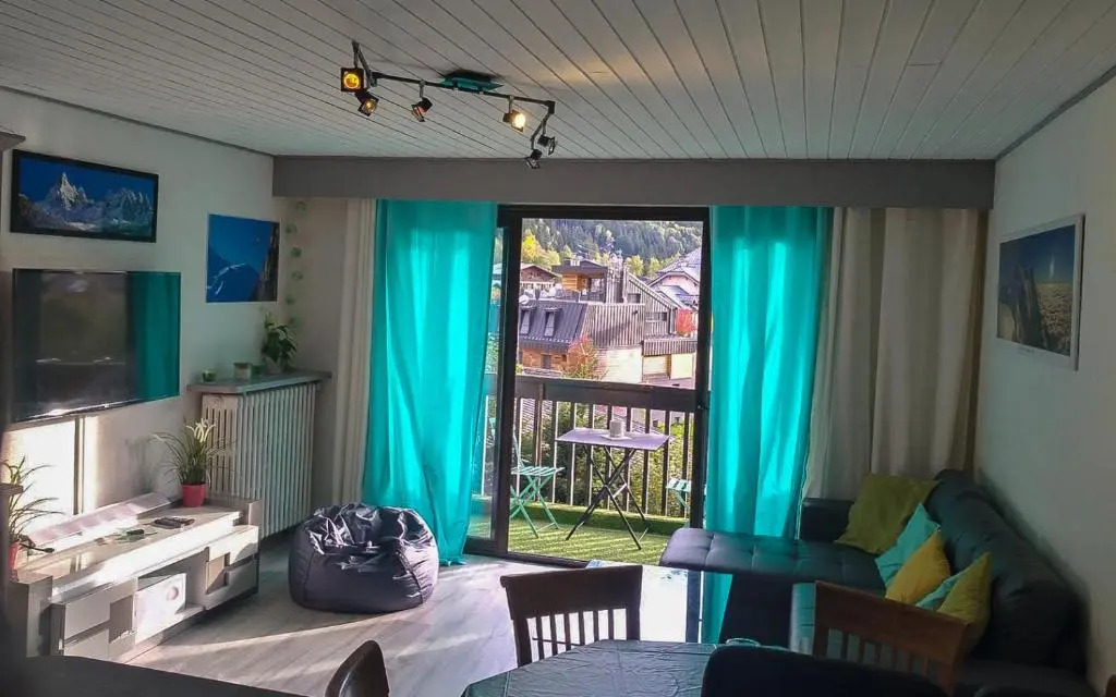 Chamonix centre, 51m2, vue Mt Blanc, 2 à 6 pers, 2 balcons