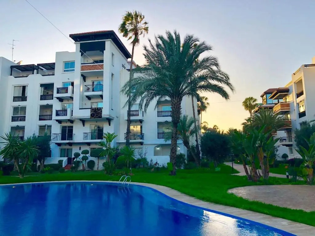 2 bedrooms appartement with sea view shared pool and balcony at Agadir