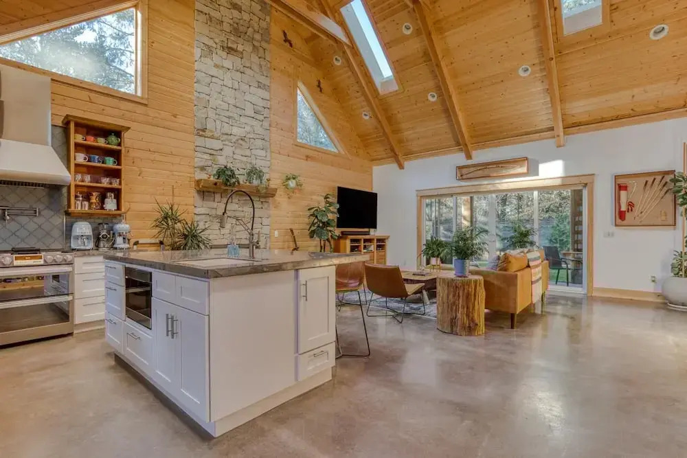 Boutique Cabin Design Luxury Hot Tub Path to Beach
