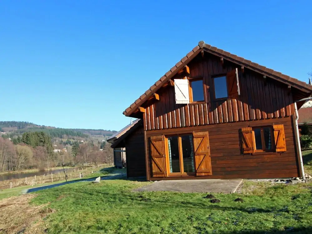 Wooden Chalet With a Washer, Near a Lake