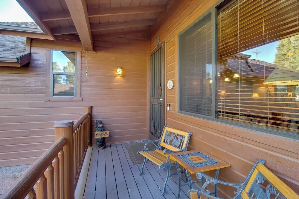 On-Site Trails and Deck Show Low Cabin!