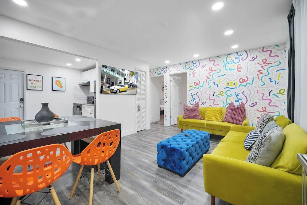 Good Vibes Retreat Decor BBQ Patio heart Wynwood
