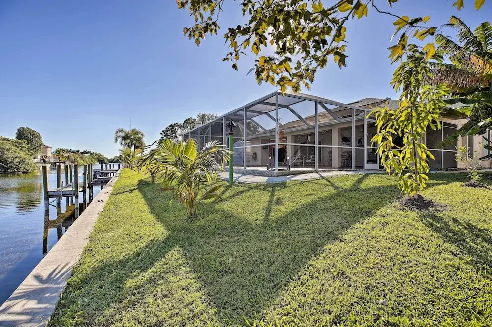 Canal-view Home w/ Lanai in Cape Coral!