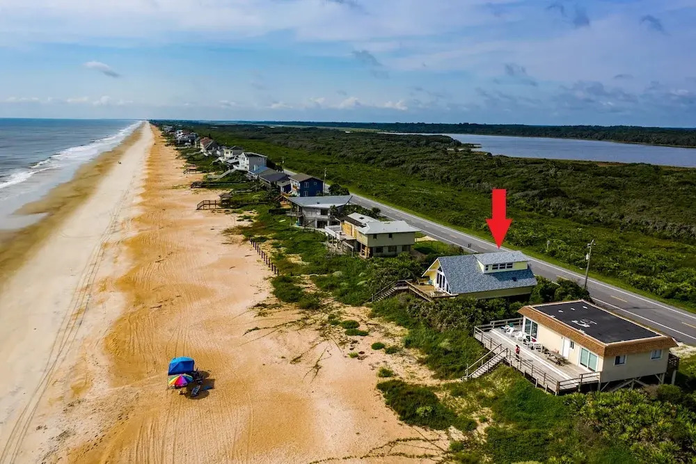 A-frame Beach House Steps From the Ocean With Deck & Central AC