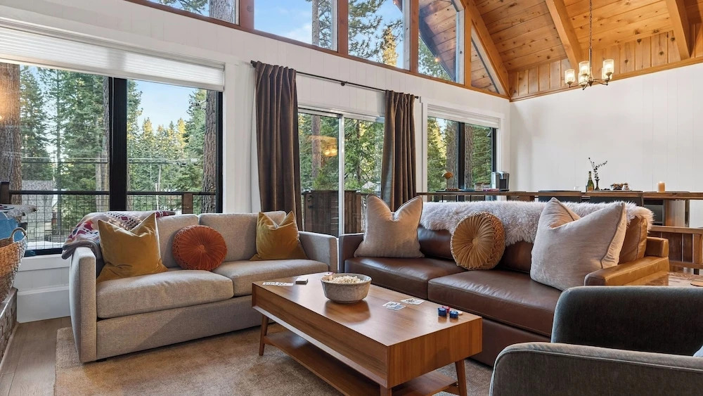Hot Tub Firepit Loft Suite & Mins to World-class Skiing Tahoe A-frame Retreat by Avantstay