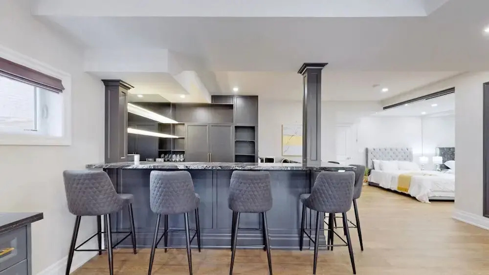 Family Modern Walkout Basement w Sauna Ski Resort 30min