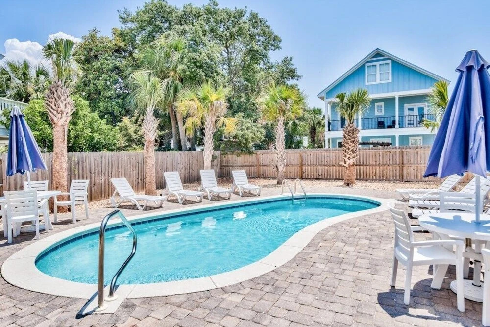 Crystal Gem Heated Pool Beach Chair Setup