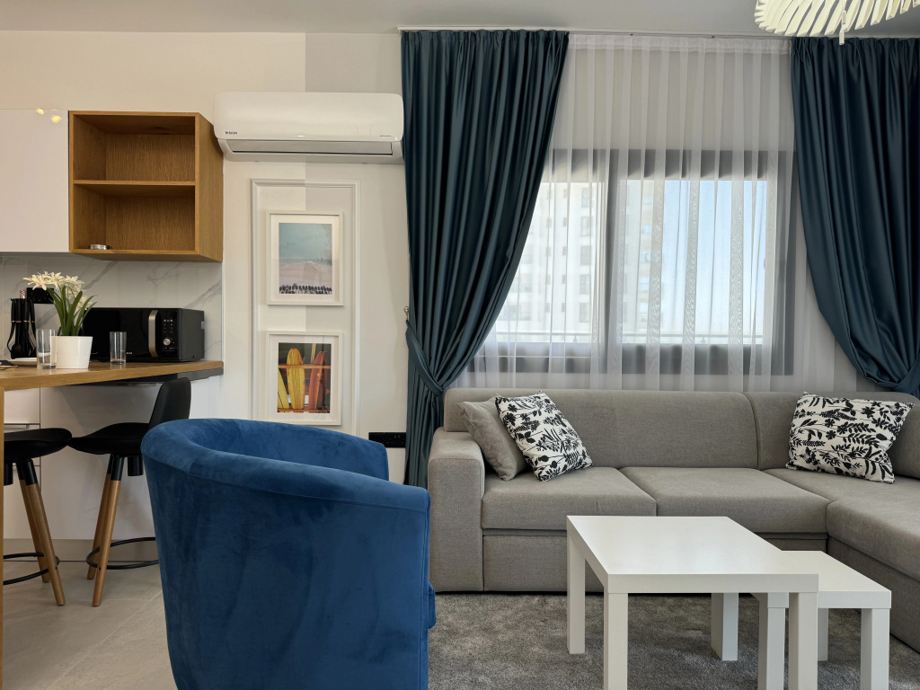Апартаменты С видом на море Caesar Blue Sazbona 38 с 1 спальней