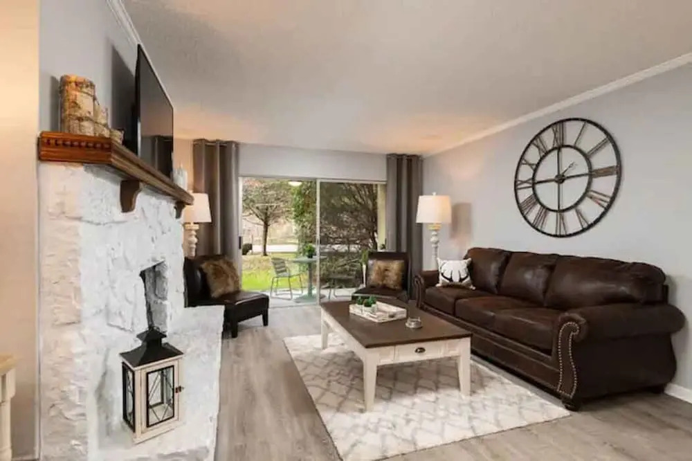 Newly Renovated Modern Deco Pool Fireplace