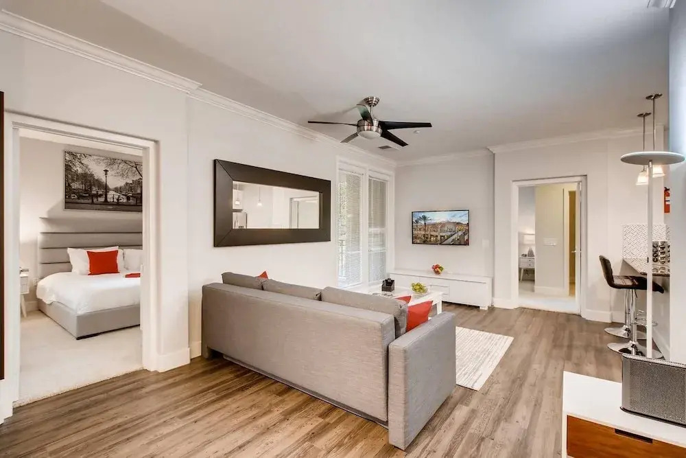 #1 Location - Fast WIFI - Work Area - 2BR/2.5 Bath - Free Parking (FV1)