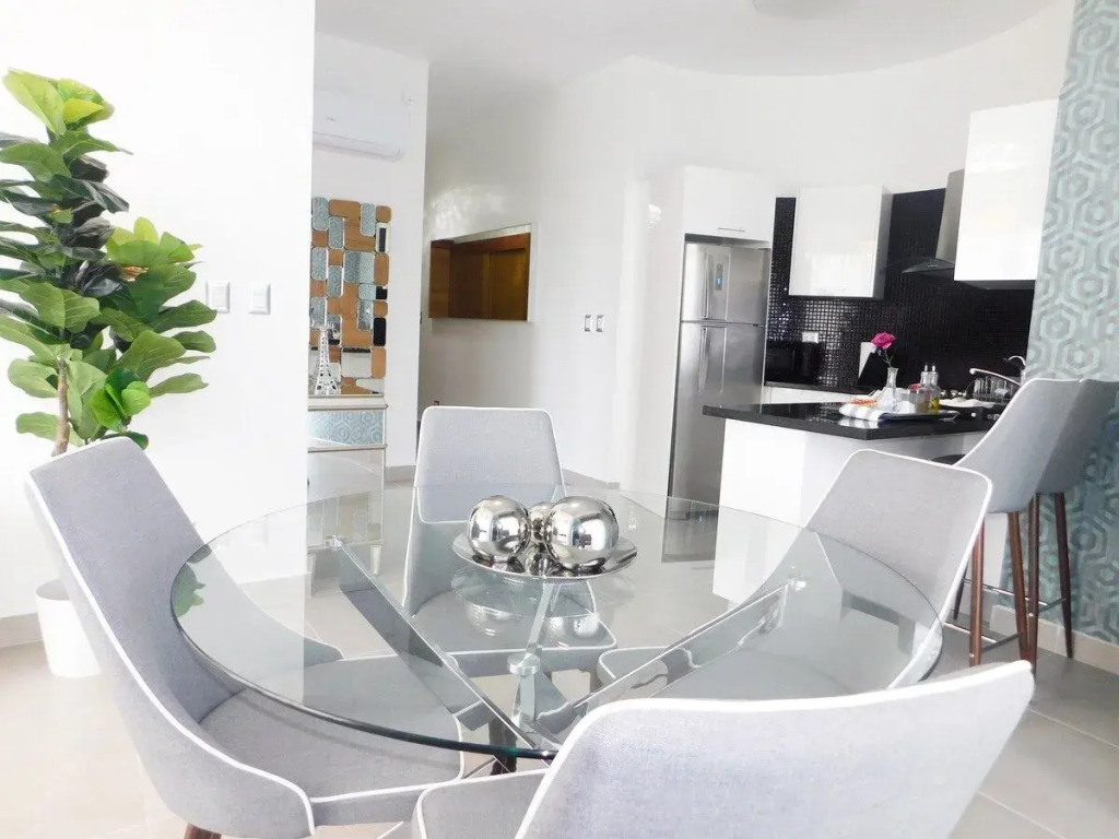 Design 1 King Bed Apt. In Piantini Center With Gym