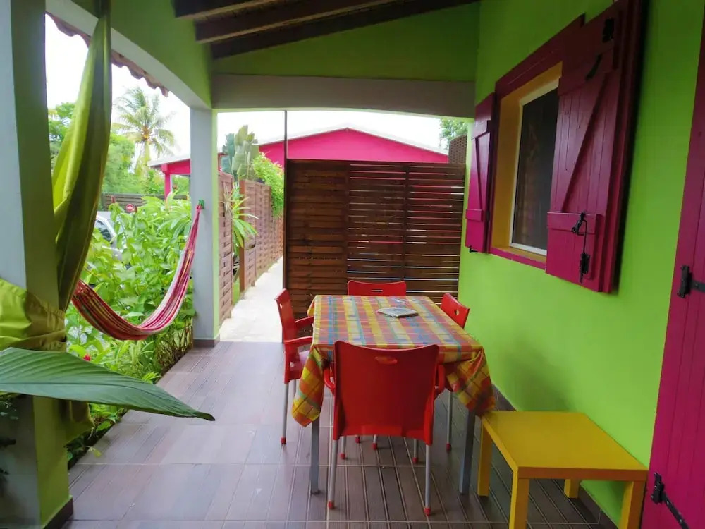 Bungalow With one Bedroom in Guadeloupe, With Pool Access, Enclosed Ga