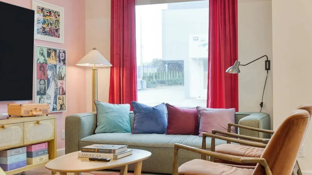 Sleeps 44 4 Themed Lofts w/ Skyline Balconies, Neon Backdrops & Glam Kitchensperfect for Nashville Group Stays The Swift Retreat by Avantstay
