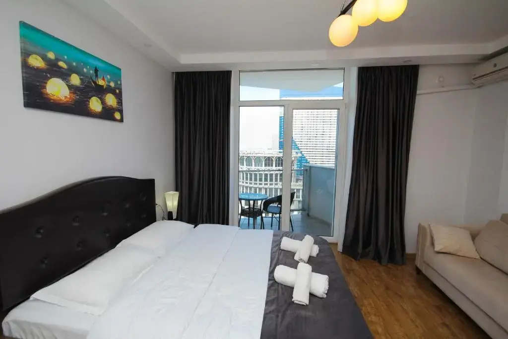 Sea to sky beachfront studio apartment with stunning sea views in Batumi
