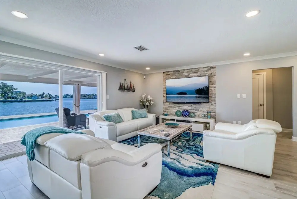 New Listing! Modern W/ Private Pool & Dock 3 Bedroom Home