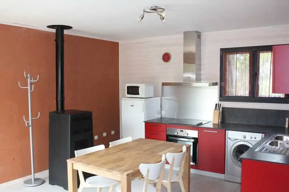 Chalet bois tout confort avec Spa