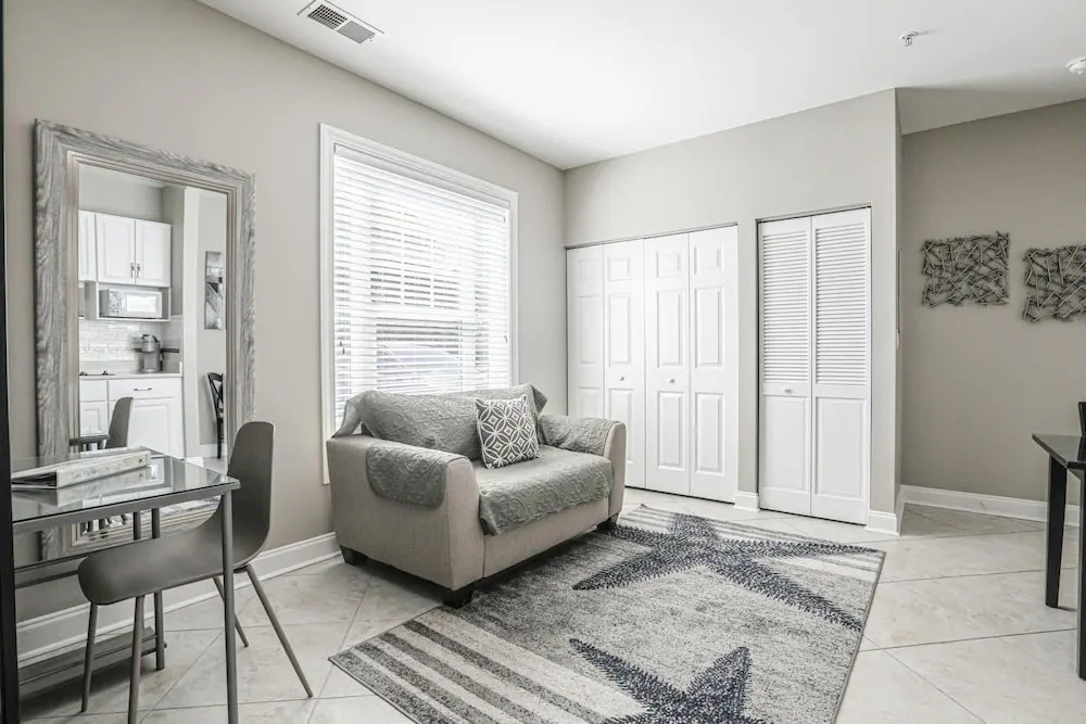 Modern Gray Studio Steps to Pool Myrtle Beach SC