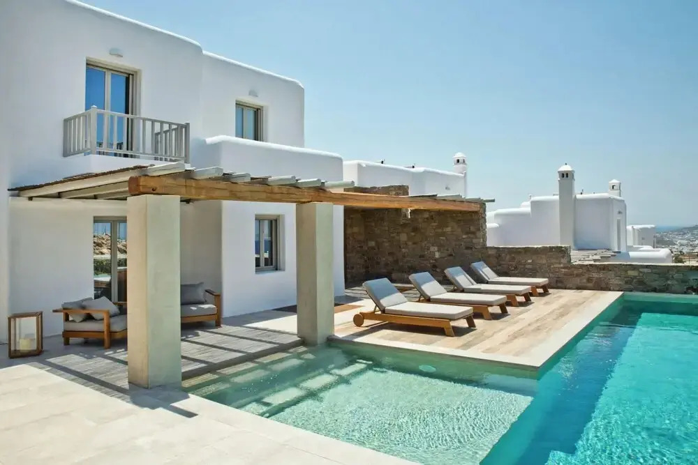Luxury Key Mykonos 5 Bed Villa White Satin Agia Sofia