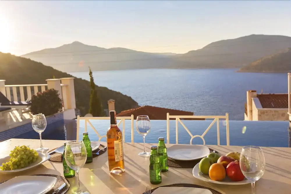 Lux Ketchy Villa , Heatable Infinity pool , Wifi , Sunset in Kalkan
