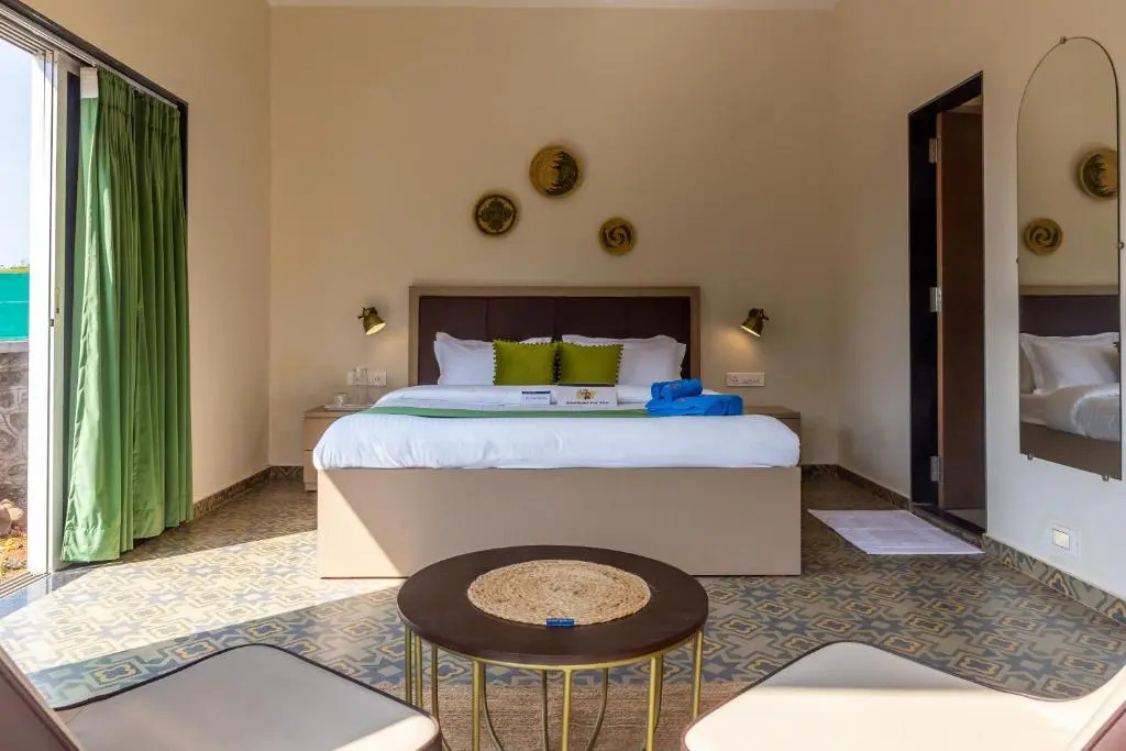 SaffronStays Apricus Farm - 4BHK Veg Estate with Pool, Yoga & Garden