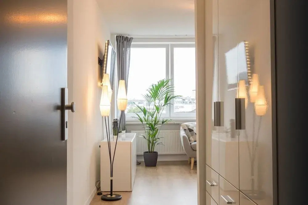 Skyline-Apartment mit Blick auf Essen