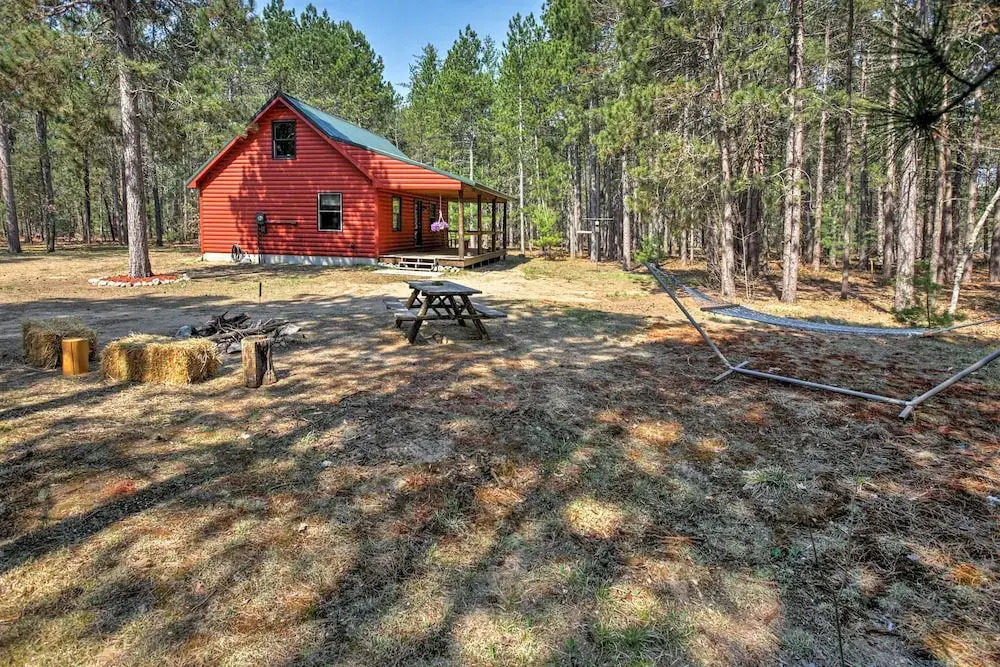 Private South Boardman Cabin on 10 Forest Acres!