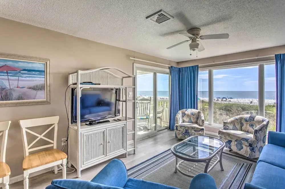 Sunny Windy Hill Beachfront Condo w/ Private Patio, North Myrtle Beach