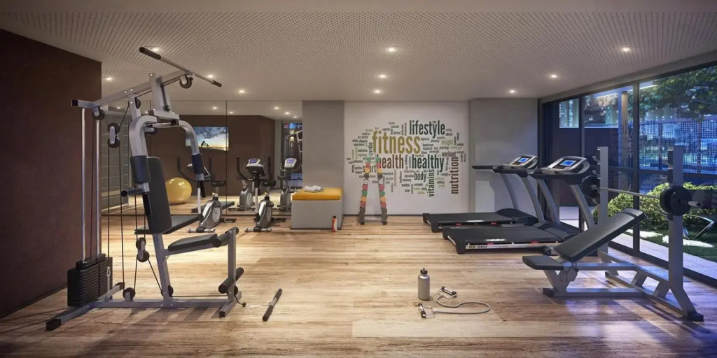 75 New studio w fast wifi, balcony, gym and movie screen