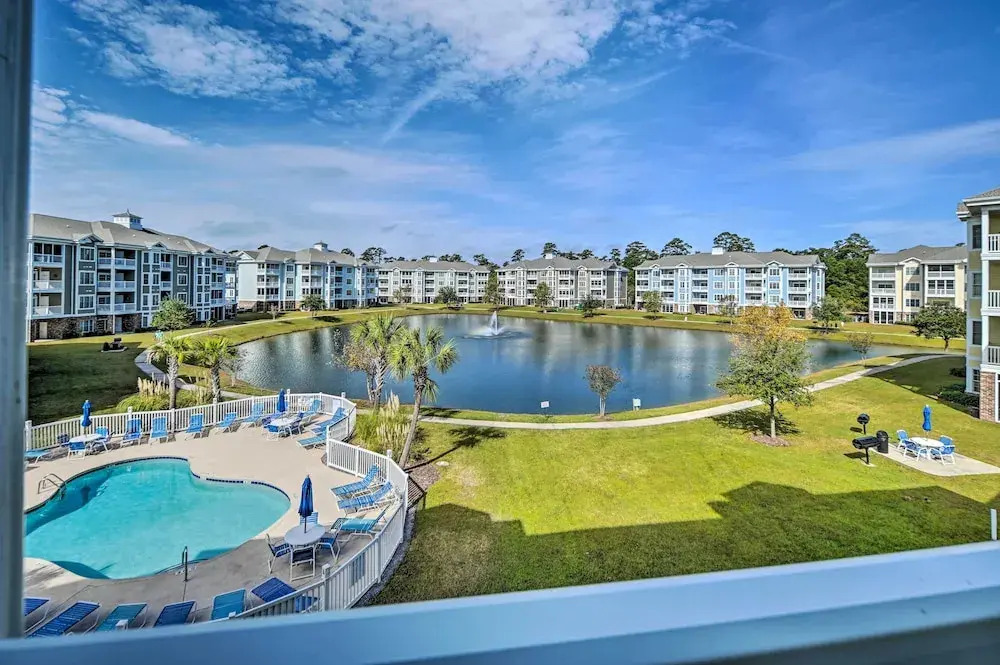 Myrtle Beach Resort Retreat w/ Pool & Pond Views!
