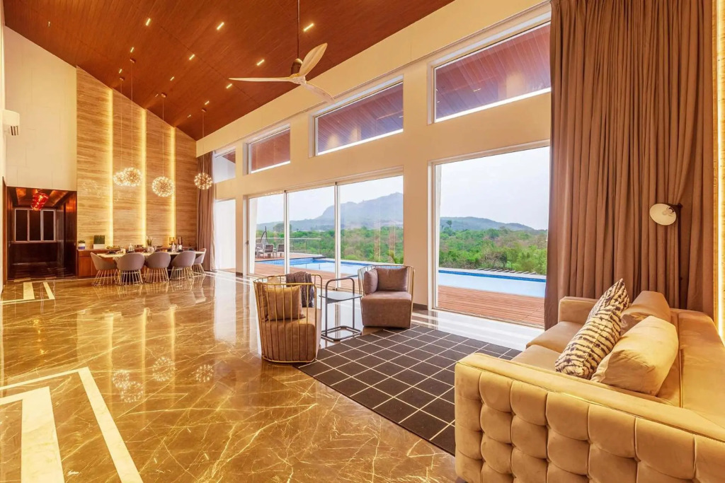 StayVistas Villa 107 at Canary Farms - Pure Veg with Huge Lawn, Pool and Home Theatre