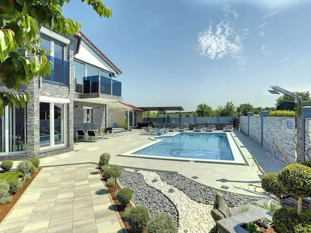 Modern Villa With Private Pool Consisting of 2 Apartments Near the Beach