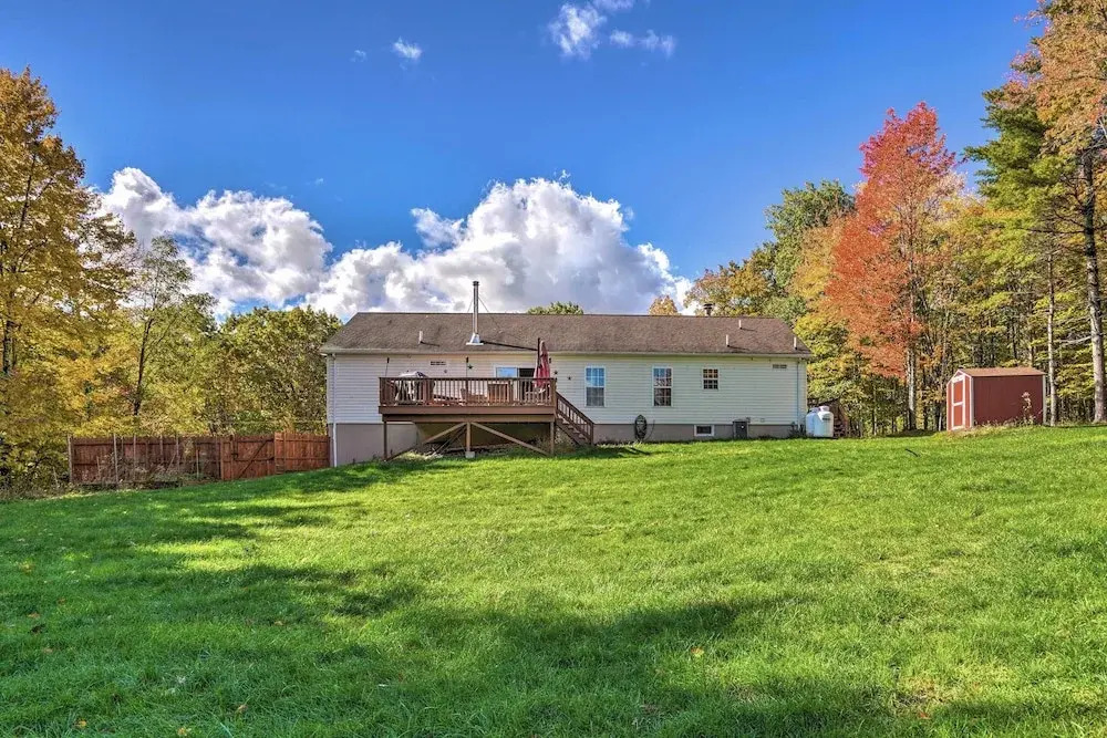 Game Room & Spacious Yard: 10-acre Catskills Home!