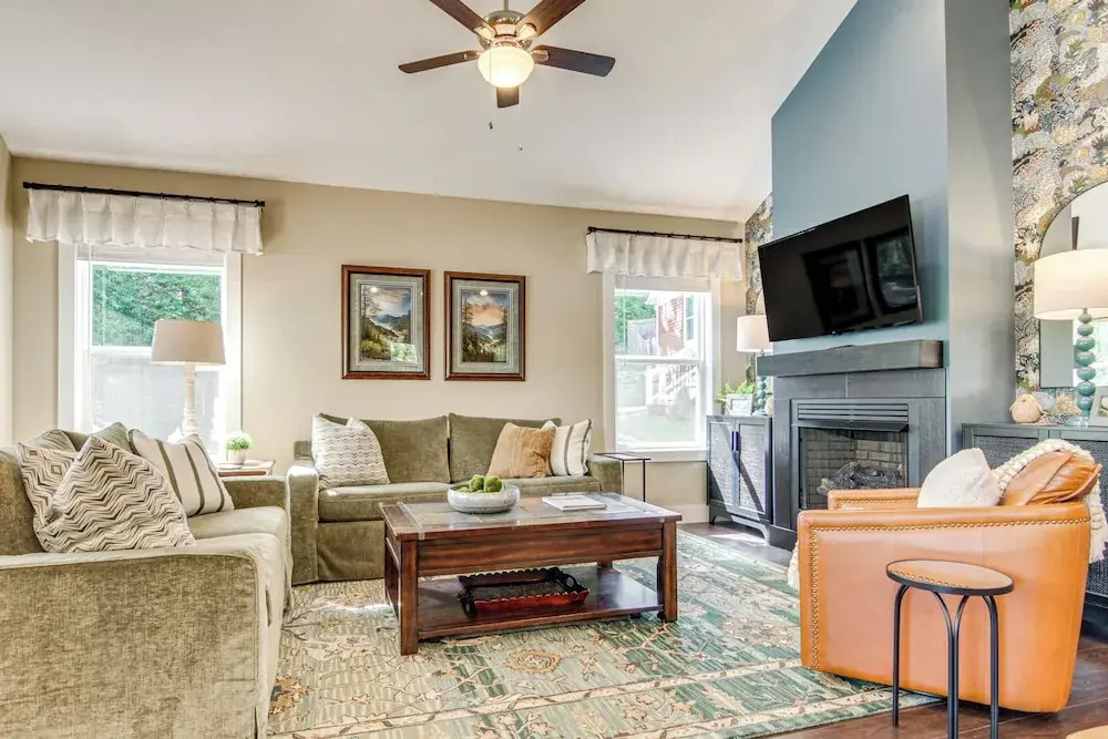 Walk to Dtwn Waynesville: Home w/ Deck!