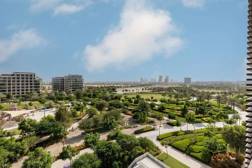 Luxurious Dubai Hills with balcony park view