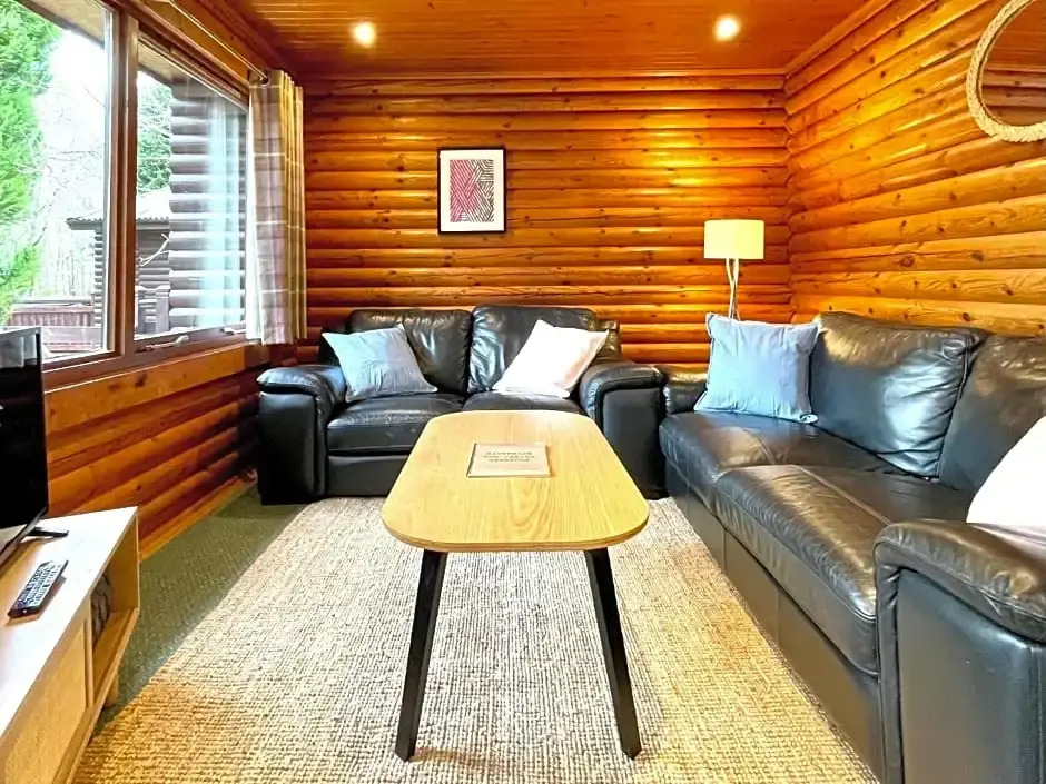 Riverside log cabins