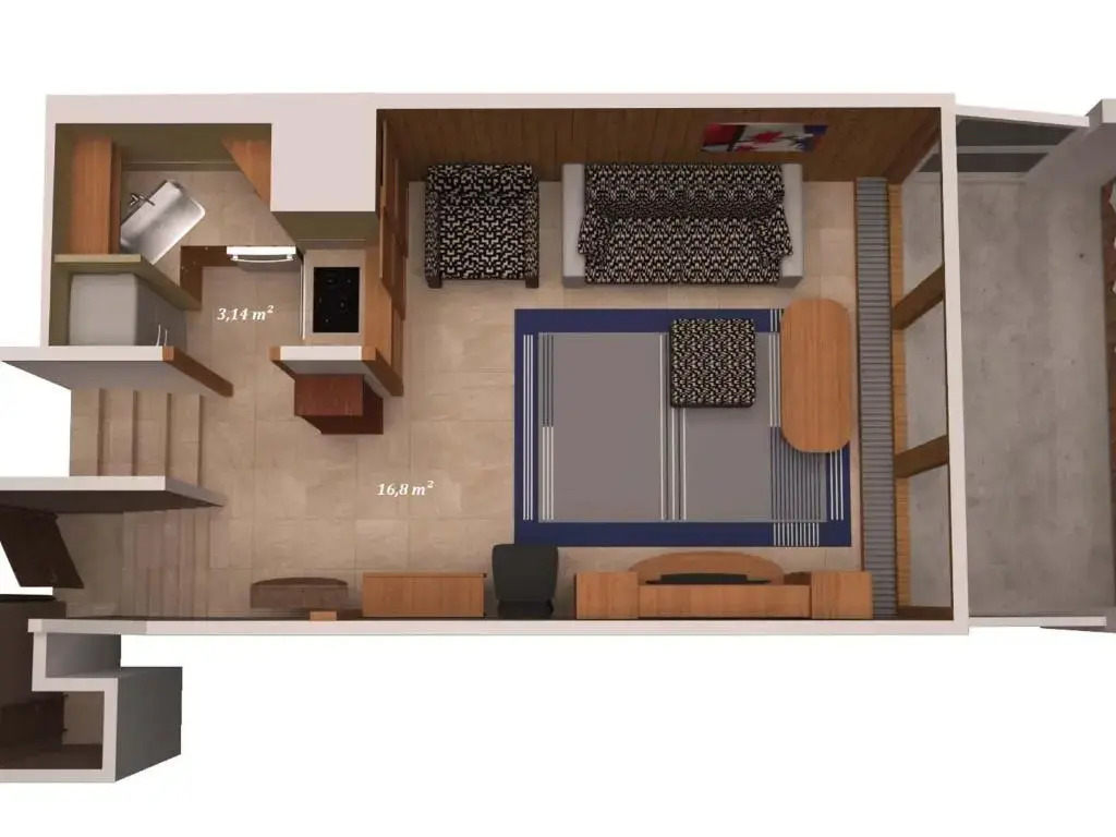 Appartement Courchevel 1650, 2 pièces, 4 personnes - FR-1-563-60