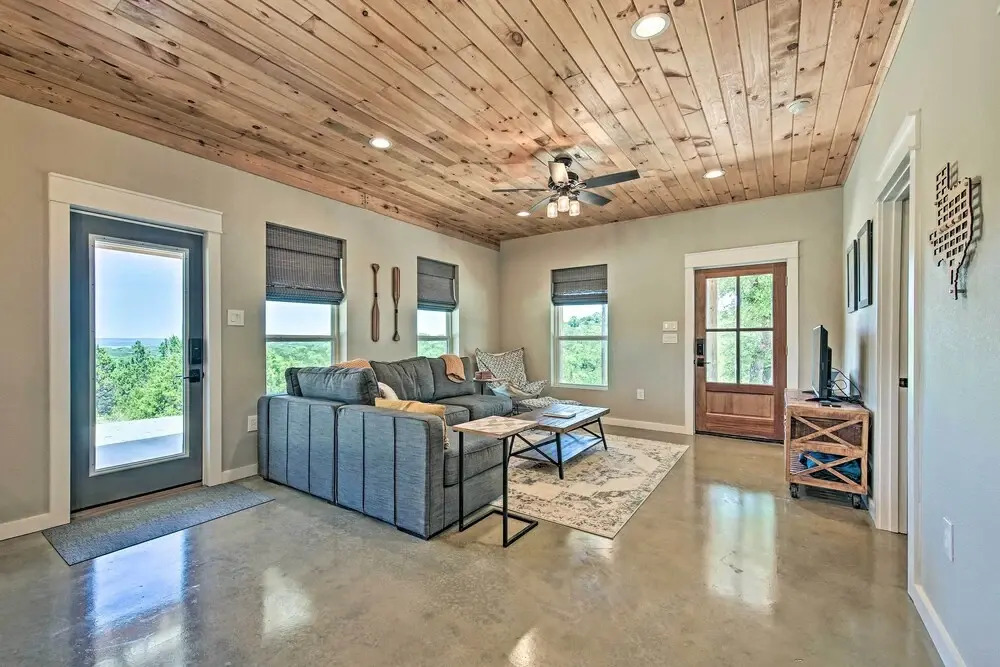 Modern Cabin w/ Stunning Views ~ 1 Mi to Lake!
