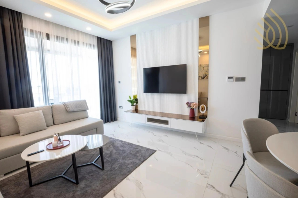 Апартаменты Stylish 1BR Sea View in Longbeach Iskele