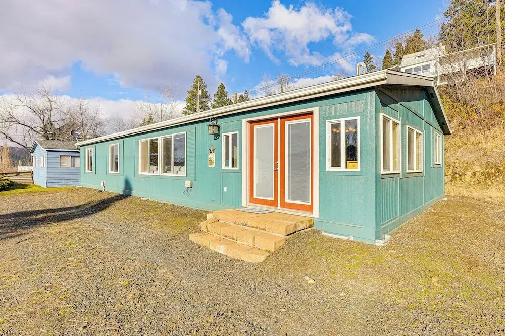 Walk to Marina: Harrison Cabin w/ Lake View!