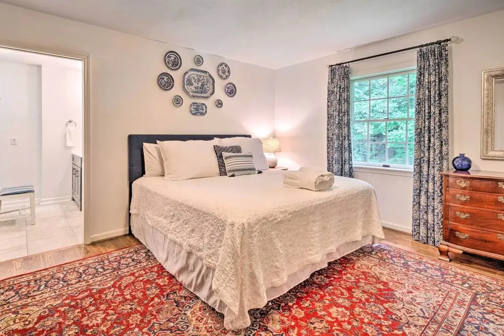 Deck w/ Fireplace: Pet-Friendly Lake Lure Retreat