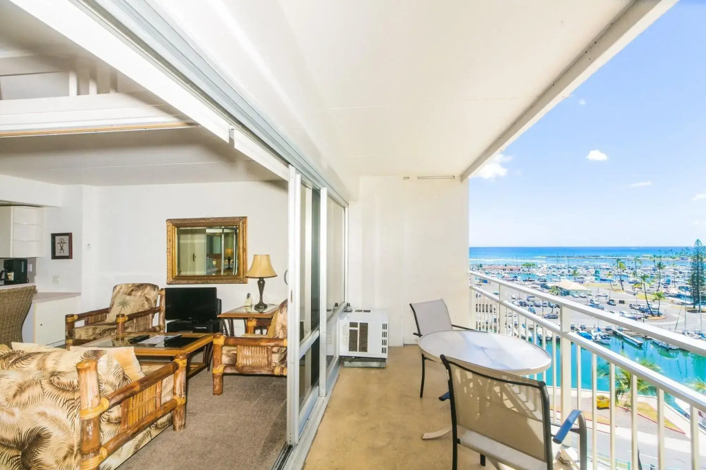 Spacious One Bedroom Harbor View Condos at Ilikai Marina With Private Balcony